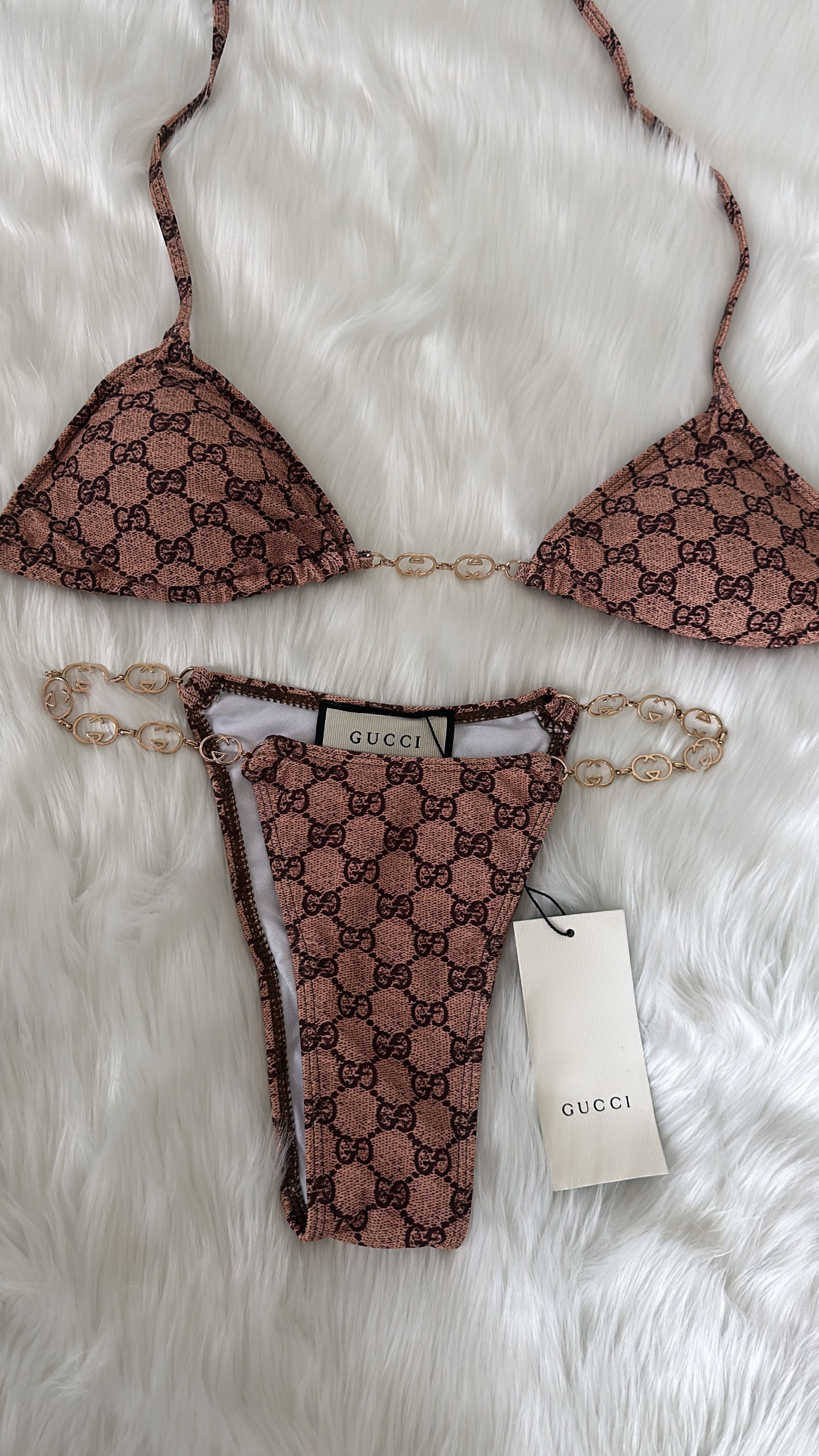 Brown gg bikini (swimsuit)